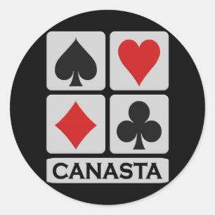 Canasta-Aufkleber Runder Aufkleber