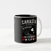 Canasta ist mein Rentenplan Zweifarbige Tasse (VorderseiteRechts)