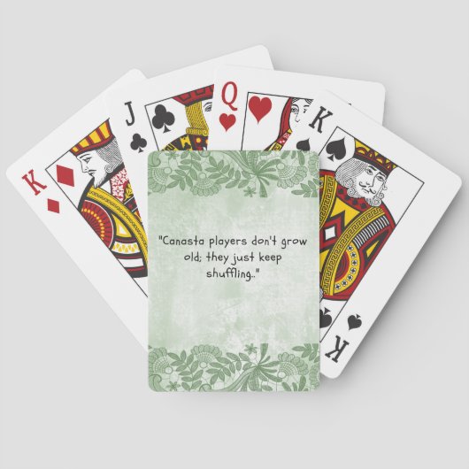 Canasta Players Saying Spielkarten (Rückseite)