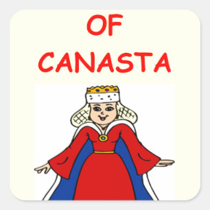 Canasta Quadratischer Aufkleber