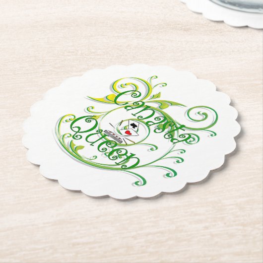 Canasta Queen Paper Coaster Untersetzer (angewinkelt)
