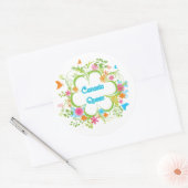 Canasta Queen Runder Aufkleber (Umschlag)