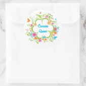 Canasta Queen Runder Aufkleber (Tasche)