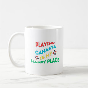 Canasta spielen ist mein glücklicher Ort Kaffeetasse