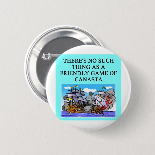 CANASTA-Spieler-Geschenk-T - Shirts Button (Vorne & Hinten)