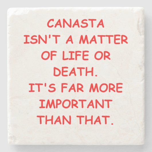 Canasta Steinuntersetzer (Vorderseite)