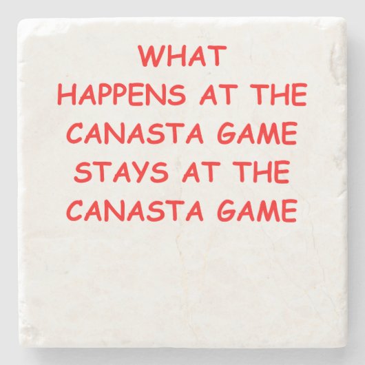 Canasta Steinuntersetzer (Vorderseite)