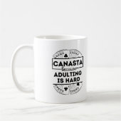 Canasta, weil das Ehebrechen schwer ist | Funny ca Kaffeetasse (Links)