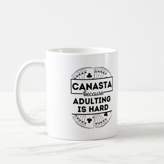 Canasta, weil das Ehebrechen schwer ist | Funny ca Kaffeetasse (Links)