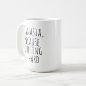 Canasta, weil Ehebruch schwer ist | Funny canasta Kaffeetasse (Vorderseite Links)