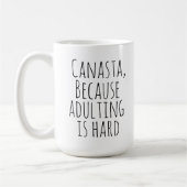 Canasta, weil Ehebruch schwer ist | Funny canasta Kaffeetasse (Links)