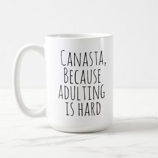 Canasta, weil Ehebruch schwer ist | Funny canasta Kaffeetasse (Links)