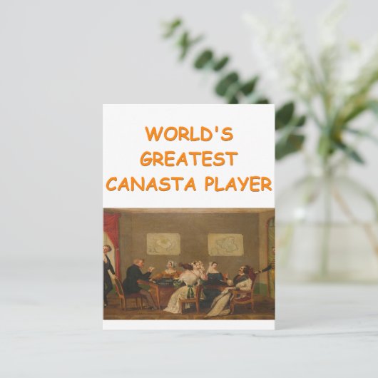 Canasta Witz 2 Postkarte (Stehend Vorderseite)