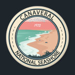 Canaveral National Seashore Florida Abzeichen Magnet<br><div class="desc">Canaveral National Seashore Illustration in einem Abzeichen Stil Kreis.</div>