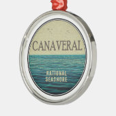 Canaveral National Seashore Florida Ocean Birds Ornament Aus Metall (Links)