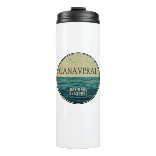 Canaveral National Seashore Florida Ocean Birds Thermosbecher (Vorderseite)