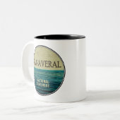 Canaveral National Seashore Florida Ocean Birds Zweifarbige Tasse (Vorderseite Links)
