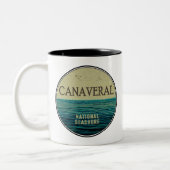 Canaveral National Seashore Florida Ocean Birds Zweifarbige Tasse (Links)