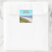 Canaveral National Seashore Florida Quadratischer Aufkleber (Tasche)