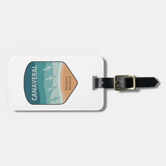 Canaveral National Seashore Florida Seagulls Gepäckanhänger (Vorderseite horizontal)