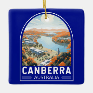 Canberra Australia Reisen Art Vintag Keramikornament