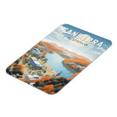 Canberra Australia Reisen Art Vintag Magnet (Linke Seite)