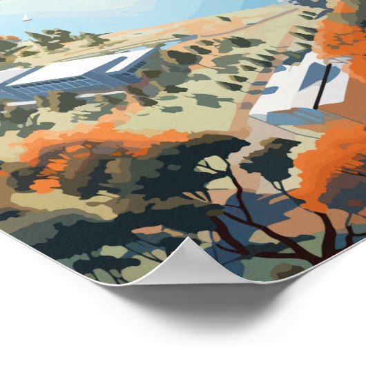 Canberra Australia Reisen Art Vintag Poster (Ecke)