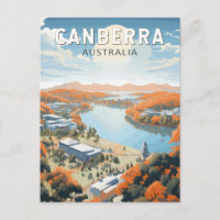 Canberra Australia Reisen Art Vintag