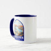 Canberra Australia Reisen Art Vintag Tasse (Vorderseite Links)