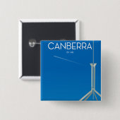 Canberra Australia Reiseplakat Button (Vorne & Hinten)