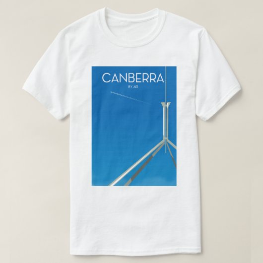 Canberra Australia Reiseplakat T-Shirt (Design vorne)