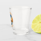 Canberra Australia Retro Distressed Circle Schnapsglas (Rechts)