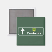 Canberra, Australia Road Sign Magnet (Vorderseite/Rückseite)