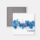 Canberra Australia Skyline Blue Magnet (Vorderseite/Rückseite)