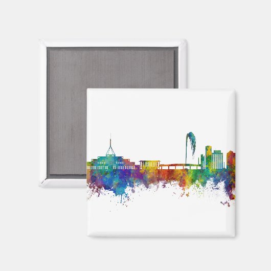 Canberra Australia Skyline Magnet (Vorderseite/Rückseite)