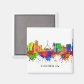 Canberra Australia Skyline Magnet (Vorderseite/Rückseite)