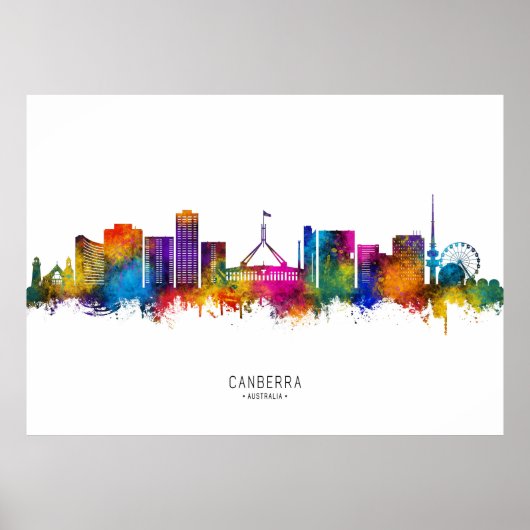 Canberra Australia Skyline Poster (Vorne)