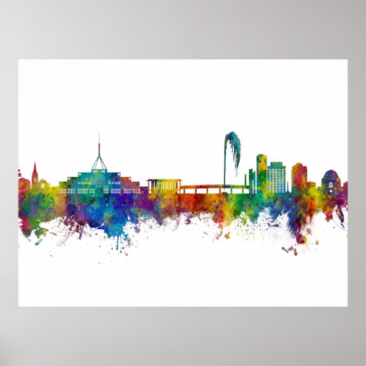 Canberra Australia Skyline Poster (Vorne)