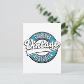 Canberra Australia - Vintages Logo Postkarte (Stehend Vorderseite)