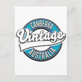 Canberra Australia - Vintages Logo Postkarte (Vorderseite)