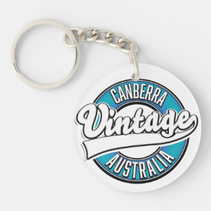 Canberra Australia - Vintages Logo Schlüsselanhänger