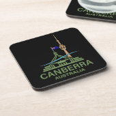 Canberra Australien Getränkeuntersetzer (Linke Seite)