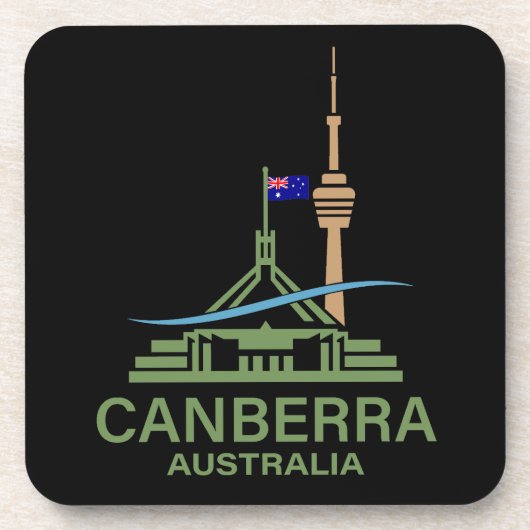 Canberra Australien Getränkeuntersetzer (Vorderseite)