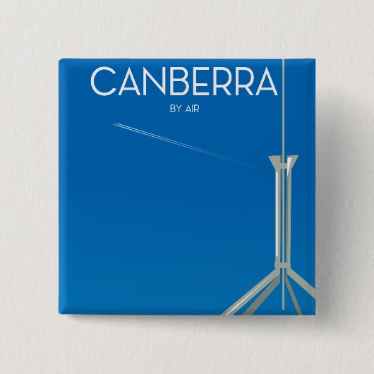 Canberra Australien Reiseplakat Button (Vorderseite)