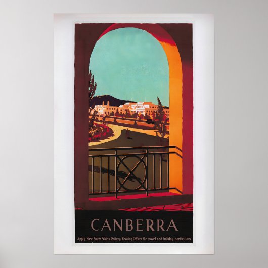 Canberra by Percy Trompf Vintage Travel Poster 1 (Vorne)