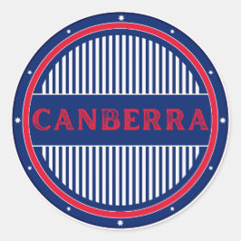 Canberra City Pride Emblem – Australische Identitä Runder Aufkleber