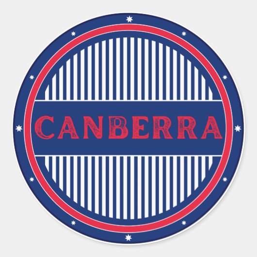 Canberra City Pride Emblem – Australische Identitä Runder Aufkleber (Vorderseite)