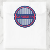 Canberra City Pride Emblem – Australische Identitä Runder Aufkleber (Tasche)