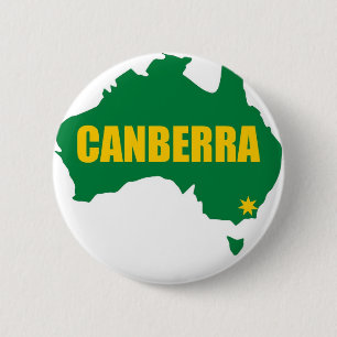 Canberra-Grün und Goldkarte Button