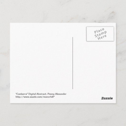 Canberra Postcard Postkarte (Rückseite)